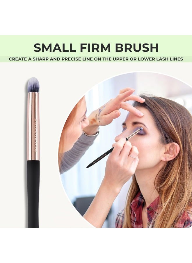 Profusion Cosmetics Small Firm Eyeshadow Brush - Professional Eye Makeup Brush, Eyeshadow Blending Brush-Dense Rounded Hair Bristles and Best for Pigments & Glitter, - Image 2